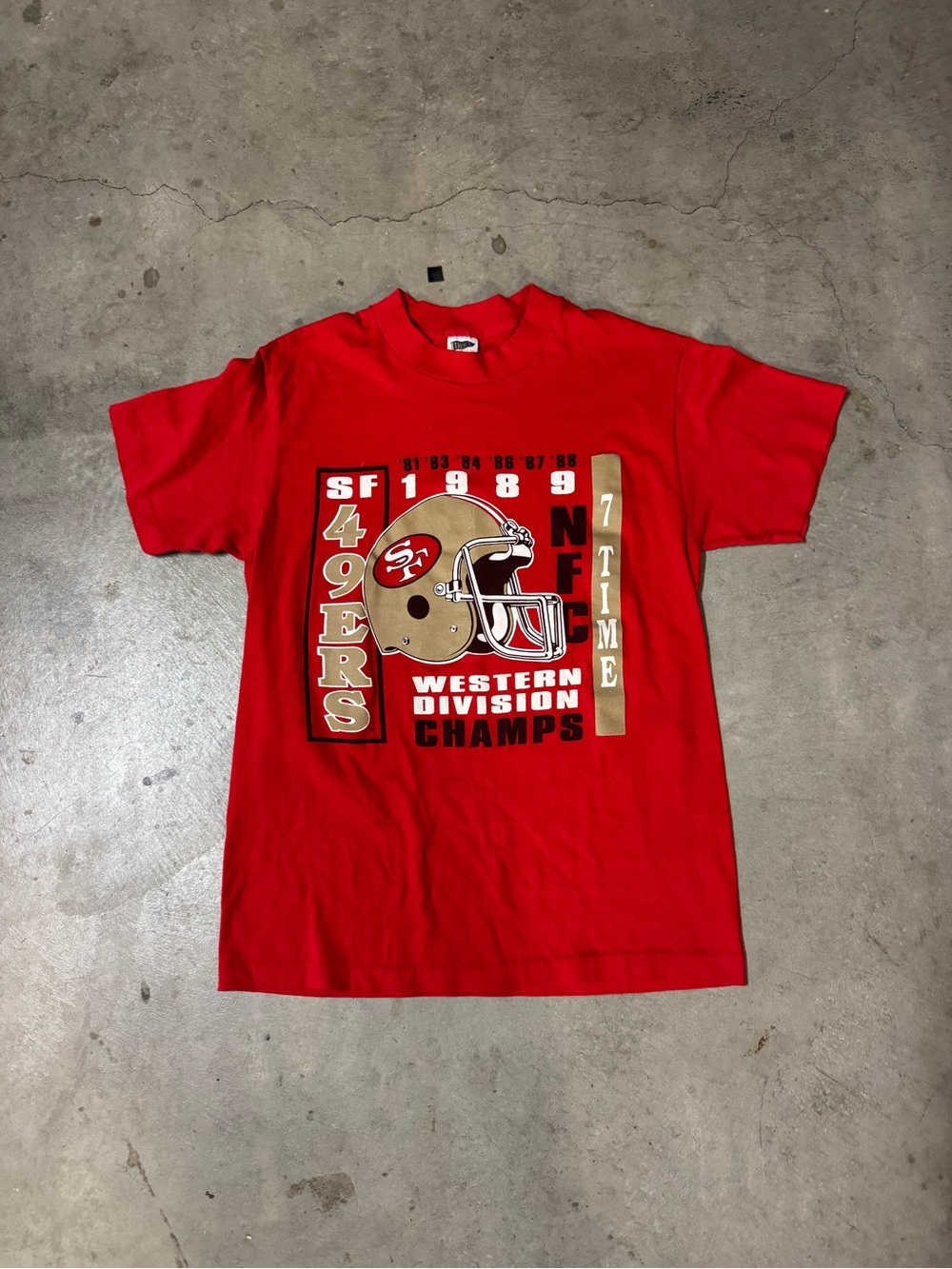 Vintage 1989 San Francisco 49ers NFC Champs USA Graphic T-Shirt M